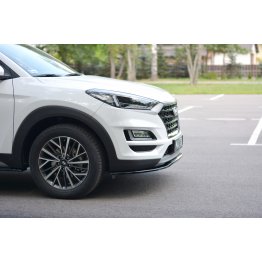 Накладка сплиттер на передний бампер на Hyundai Tucson III